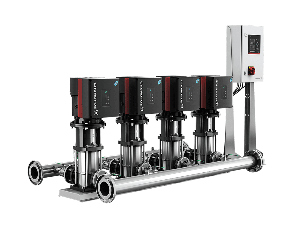 Sistema de presión Grundfos Hydro MPC con cuatro bombas